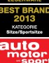 2013/04 - Best Brand: Impressive Vote for RECARO Automotive Seating